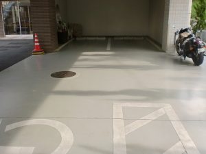 老人ホーム　駐車場　塗床工事～福岡市